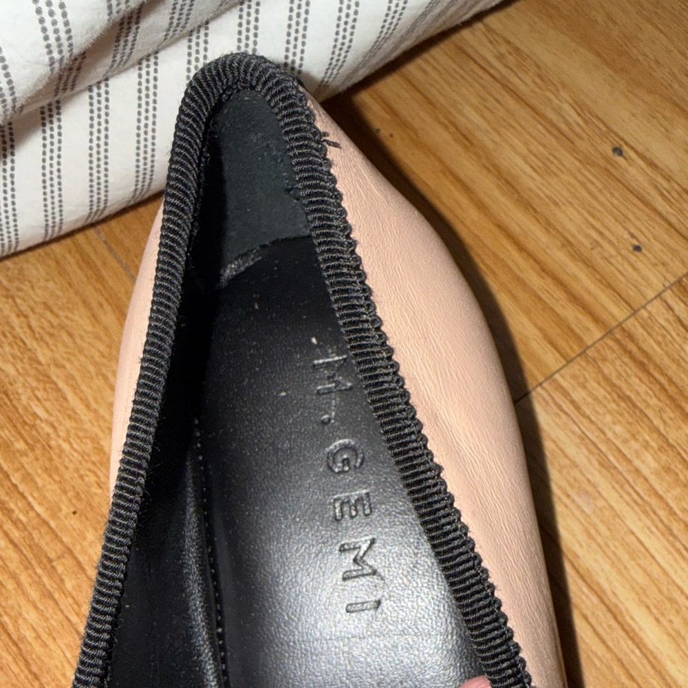 New M. Gemi The Danza Ballet Italian Calfskin Hidden Wedge Flat Shoes Size 11 - Picture 7 of 7